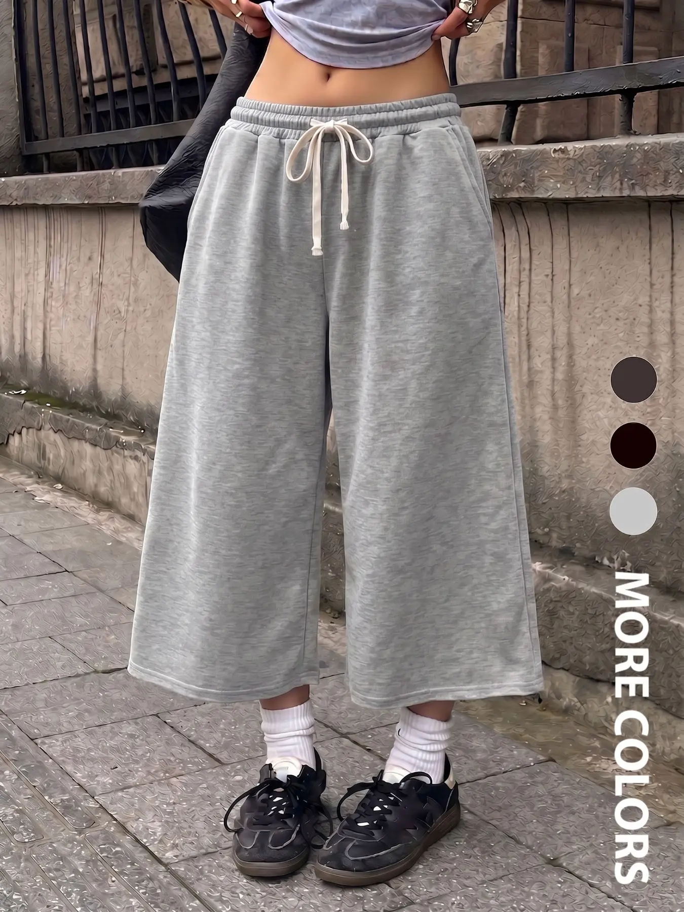 American Retro Style: High-Waisted Wide-Leg Sweat Shorts for Effortless Athleisure Looks 👟 #athleisure #ootd #summerstyle