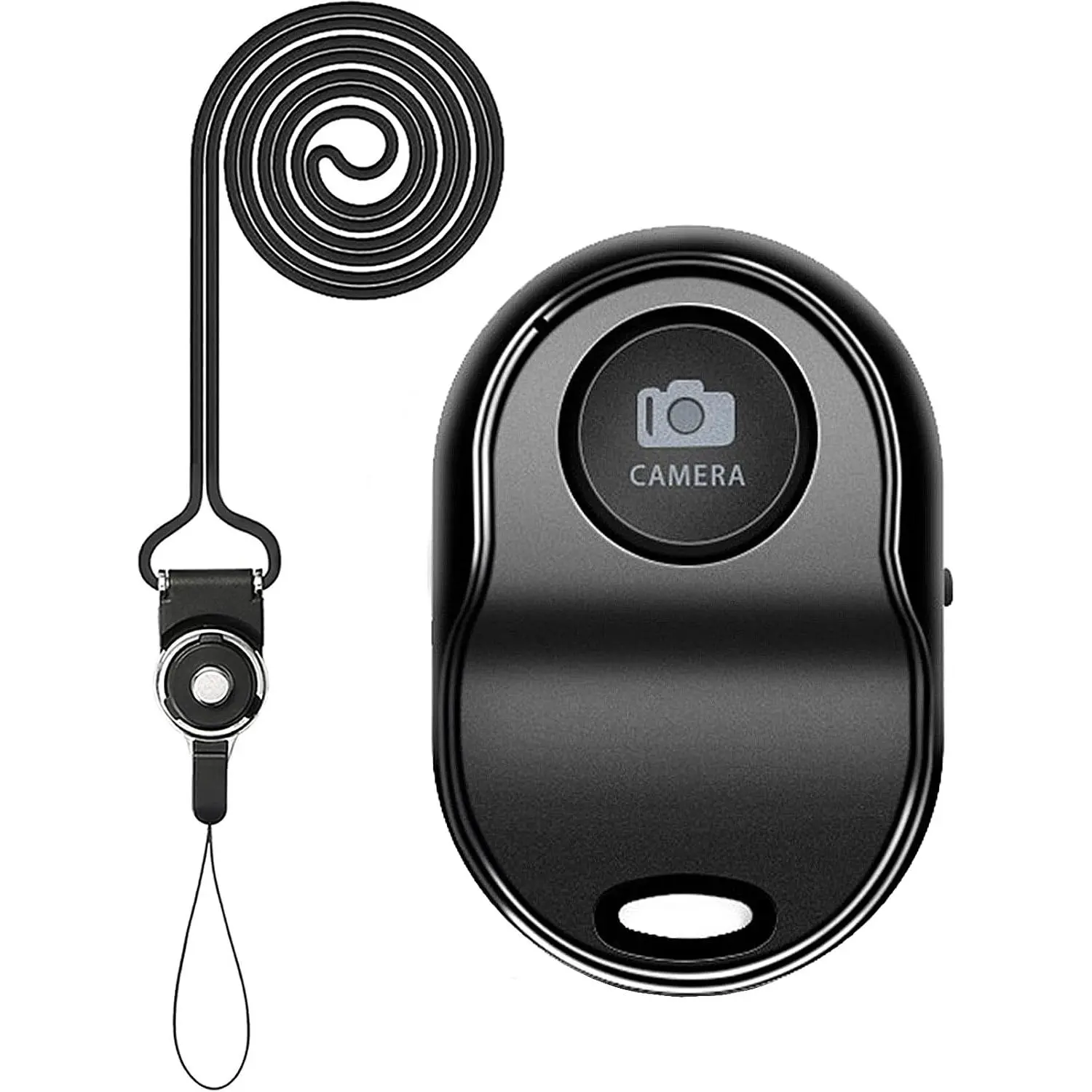[Upgraded]  5.0 Remote Shutter for  & Android Camera  Remote Control Selfie Button for iPad iPod Tablet,  Selfie Clicker for Photos & Videos (Black)