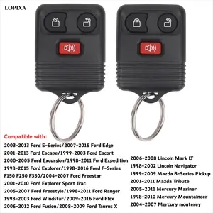 Lopixa Car Keyless Entry Remote Key Fob Replacement for Ford 1998-2016 F150 F250 F350 Escape Expedition Explorer Ranger/Mazda/Lincoln CWTWB1U331 CWTWB1U345 3Button Pack of 2(Includes manual)