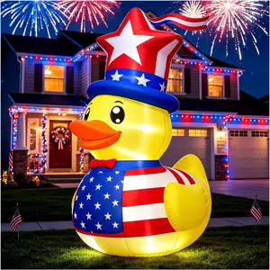 5FT Patriotic 4th of July Inflatable Duck Decorations with Built-in LED Lights, Independence Day Outdoor Decor Blow Up Yard Decoration for America 250 Years, usa Holiday Patriotic Party, Garden, Patiofidget toys