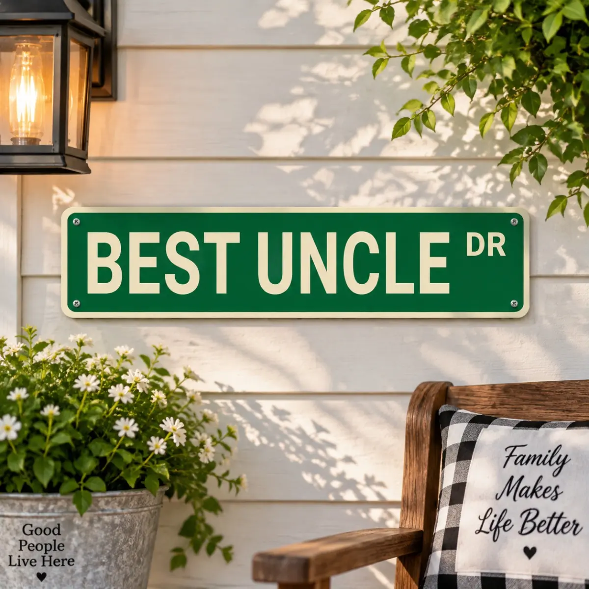 4x16 in Vintage Metal Uncle Sign, Funny Gift, Family Street Style Plaque, Unique Home Decoration for Uncle, Birthday Holiday Gift Idea