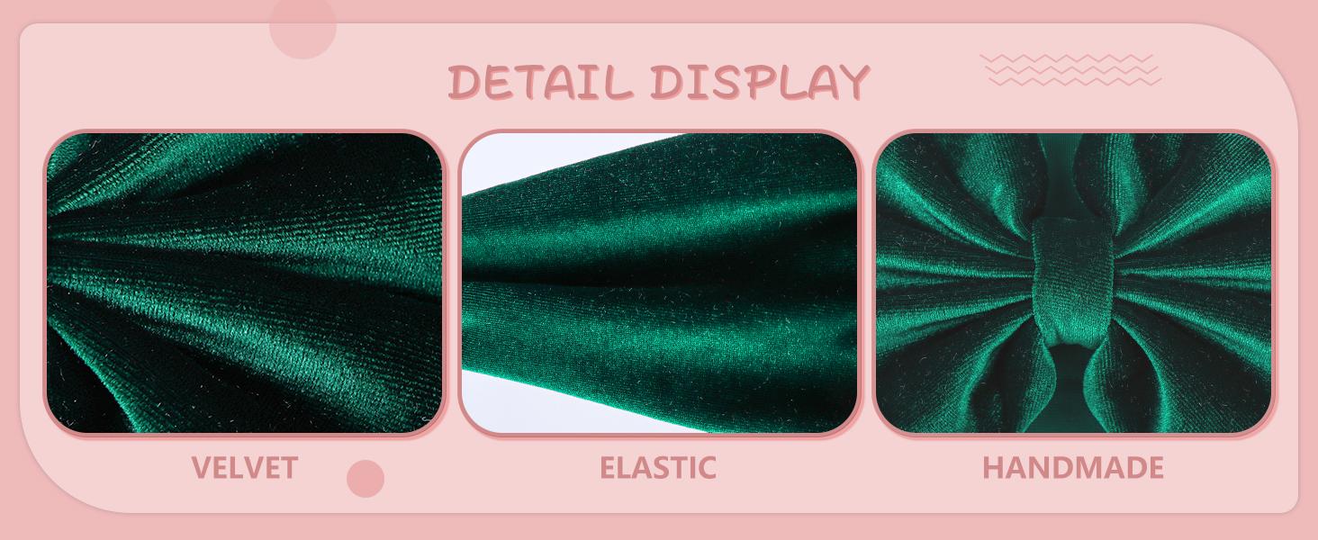 L-BN022   Baby Girl Bows Christmas Velvet Baby Headbands Big Baby Bows Wide Head Wrap Hair Accessories for Toddlers Newborn Infants Kids(Red-Green)
