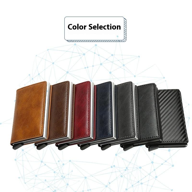 Men's Wallet | RFID Blocking Aluminum Card Holder |Suitable for Business and Daily Use | Ultra-Slim Fiber Design with Automatic Pop-Up Function
