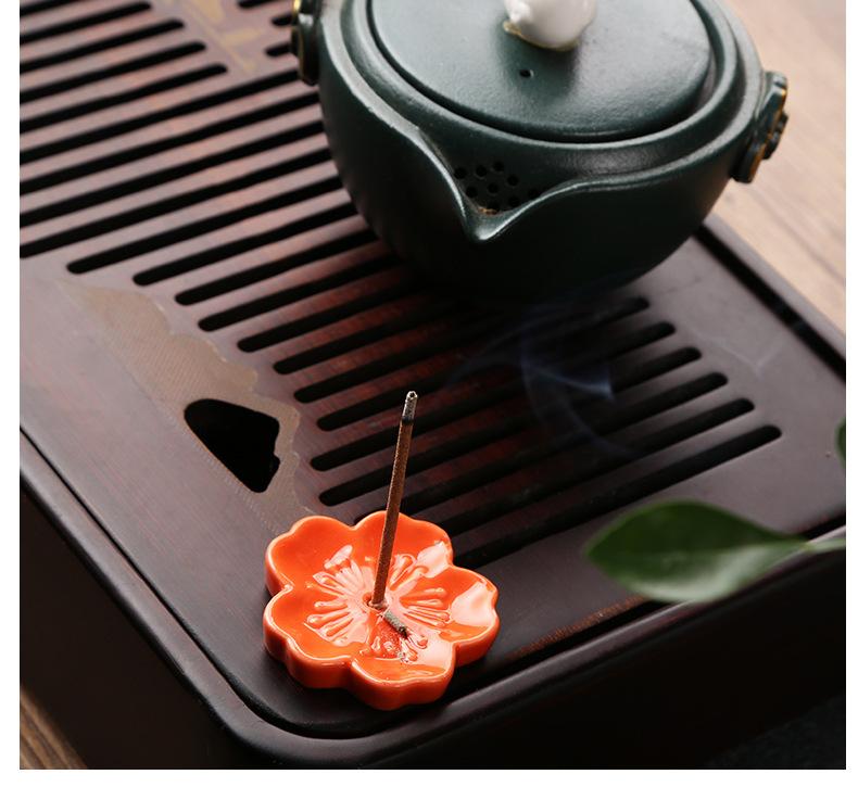 Cherry Blossom Mini Incense Holder & Tray for Sandalwood & Agarwood Sticks - Decorative Design incense stick
