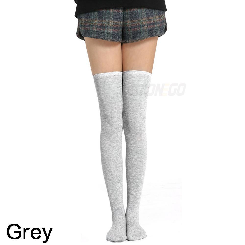 Fashion Leg Women Socks Over Knee Socks Solid Warmers Knee High Socks 5 Colors Optional