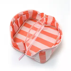 Cosmetic Makeup Bag Travel Organizer Zipper Beauty Pouch with Handle Toiletry Bag Multi Pattern Storage Case for Cosmetics Beauty Tools Bathroom Vanity Daily Use Travel Essential Women Adults