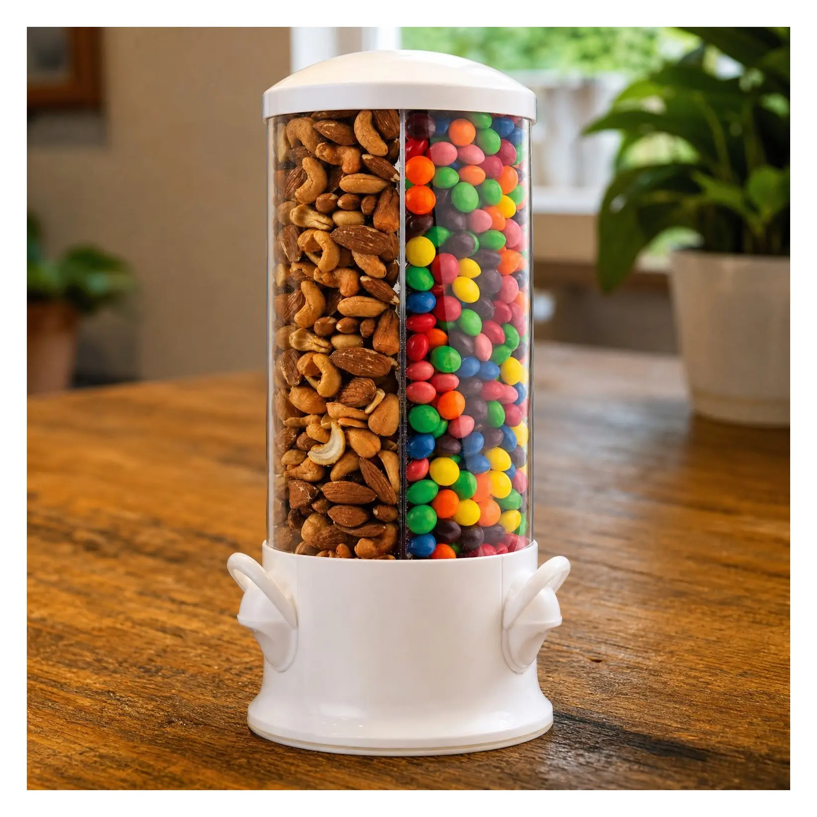 Triple Candy Machine - Fun Candy & Nut Dispenser - New & Improved (Pearl White), Standard (JB8450PWHI)Gift