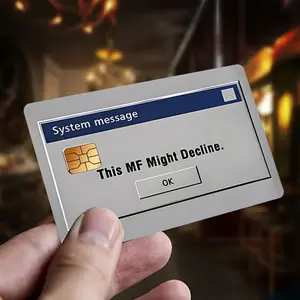 2pcs of Computer System Information-themed Fun Design Bank Card Stickers, Featuring a Matte Anti-fingerprint Surface and Adhesive Technology, Precisely Fitting Small Chip Credit Cards and Bank Cards. Combining Privacy Protection with Artistic Flair2pcs of