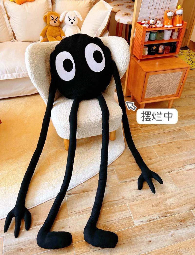 Giant Cute Black Briquettes Octopus Plush Toy Stuffed Long Legs Octopus Doll Plush Animal Pillow Creative Gift Kawaii Room Decor