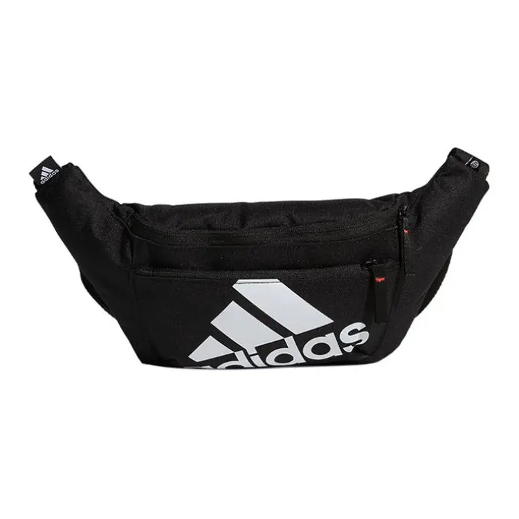 Adidas Classic Adjustable Polyester Waist Bag for Men and Women, Casual Unisex Style in Black