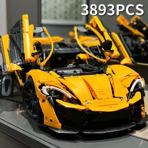 2026 New Super Car Building Blocks Set, 1:8 Scale Model Kit, Perfect Handmade Toy for Boys, Ideal Gift, 3893 Pieces Technical Edition