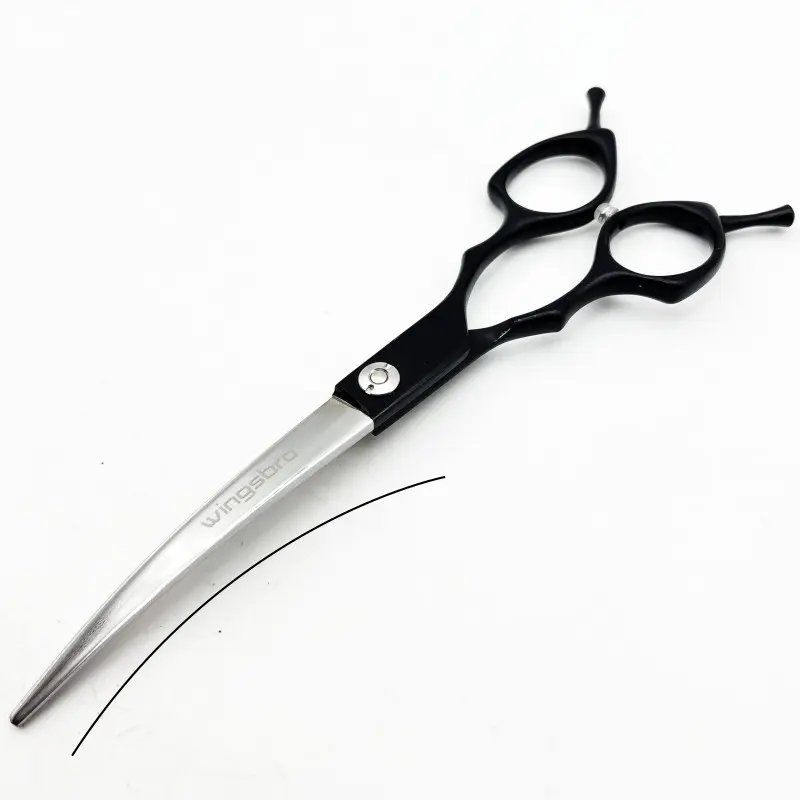 Wingsbro 7 inch Professional Grooming Curved Shear Dog Grooming Scissors Durable Trimming Scissors for Dogs and Cats