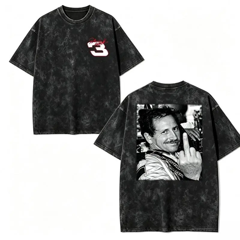 Dale Earnhardt 03 T-Shirt, Racing Middle Finger 2 Sided Shirt, Nascar Vintage Style Unisex Sweatshirt, Lovers Racing, Full Size vintage clothing oversized tshirt women  shirts women custom shirt women purple rain shirt