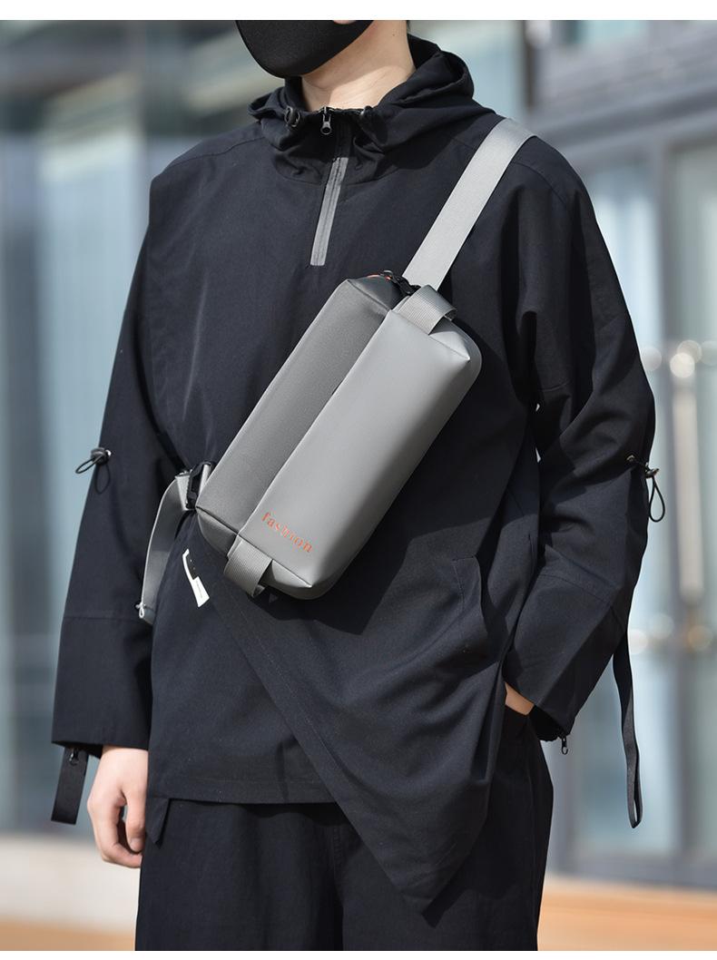 2026 New Trendy Cool Men's Bag, Crossbody Motorcycle Bag, Street Style Sports Car Crossbody Men's Bag, Waterproof Leather Chest Bag for Men