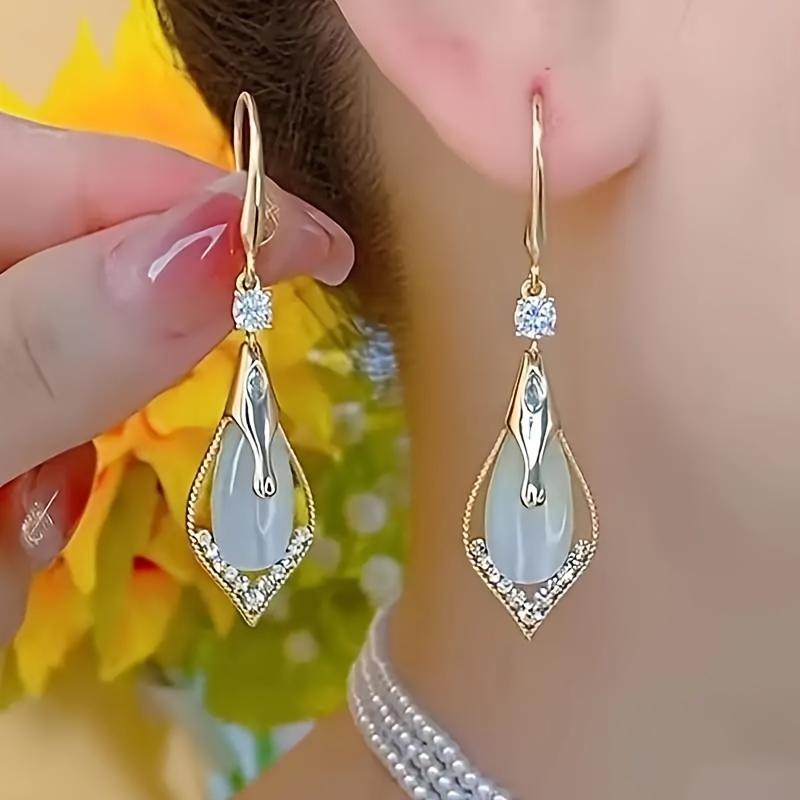 Shining Water Drop Earrings - Classic and Elegant, Charming Sparkle - Suitable for Daily Wear or Special Occasions Stainless Steel Link Necklace cross daughter 20 motif tiara Versatile Pendant Crucifix nut Personalized Eye Photo Titanium Music Guitar Pick