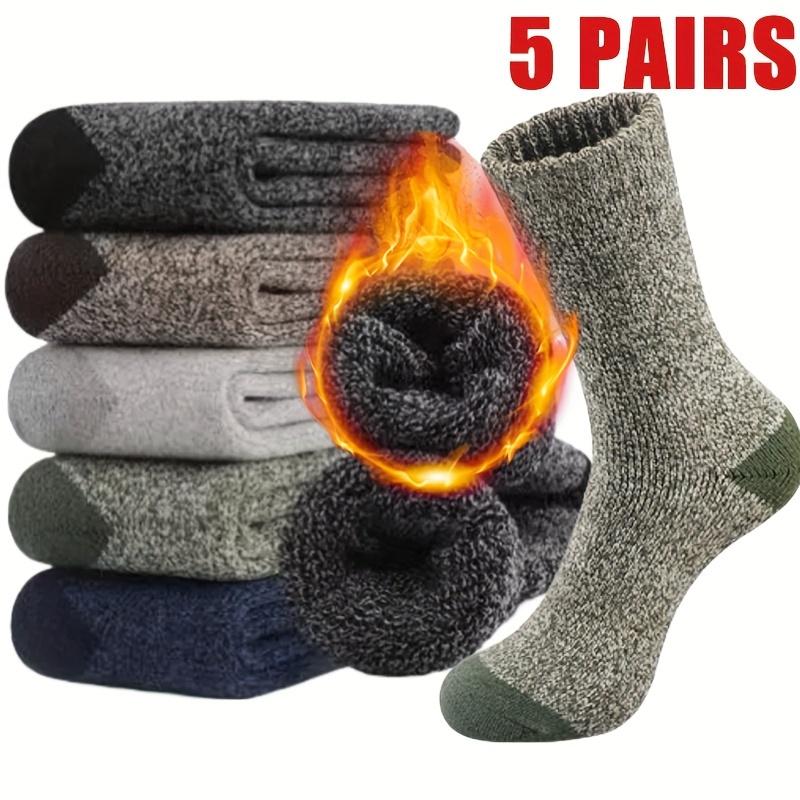 5 Pairs of Men's and Women's Thickened Warm Winter Socks - Soft and Comfortable Knitted Round Head Socks for Cold Weather, Polyester and Elastic Blend Womenswear Bridal Basic Minimalist thigh high socks socks women thigh high socks 5 Pairs of Men's and Women's Thickened Warm Winter Socks - Soft and Comfortable Knitted Round Head Socks for Cold Weather, Polyester and Elastic Blend Womenswear Bridal Basic Minimalist thigh high socks socks women thigh high socks