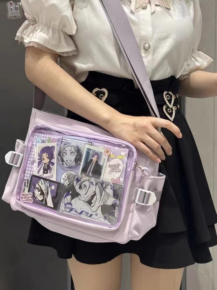 New Japan Style Transparent Postcard Display Shoulder Women Badge DIY Decoration Crossbody Bag Anime Expo Class Tote Itabag