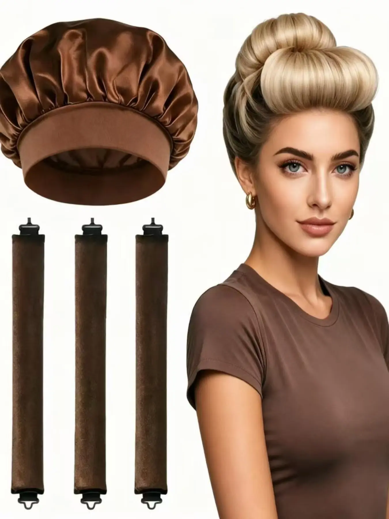 Fashion Hook-Style Lazy Hair Curler, Large Wave Hair Styler, Rubber Hair Curler, Sleep Hair Curler, No Heat, No Charging, Natural Hair Curler
