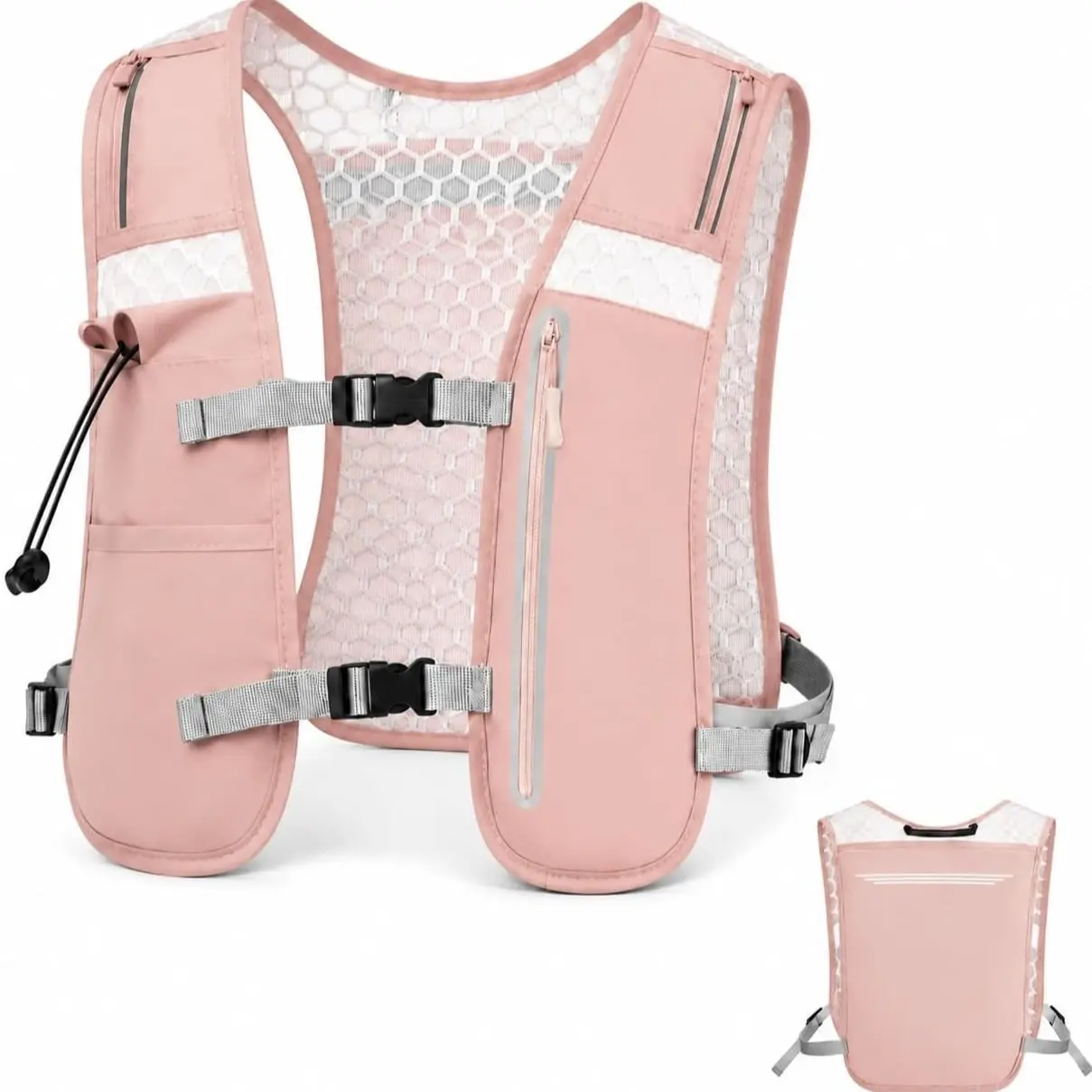 Running Vest Backpack for Women Men, Lightweight Hydration Vest, Breathable Functional Running Vest, Camel Hydration Backpack for Trail Running, Cycling, Hiking & Marathons