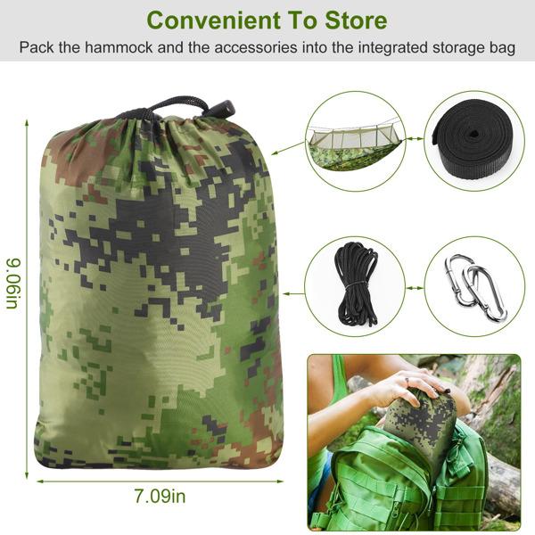 Camping Hammock, Portable Double Hammock with Net,600lbs Load 2 Persons Hammock w/Mosquito Net Outdoor Hiking Camping Hommock Portable Nylon Swing Hanging Bed w/ Strap Hook Carry Bag Camping Hammock, Portable Double Hammock with Net,600lbs Load 2 Persons Hammock w/Mosquito Net Outdoor Hiking Camping Hommock Portable Nylon Swing Hanging Bed w/ Strap Hook Carry Bag