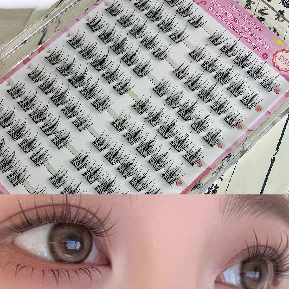 Directly Applied False Eyelashes, 100pcs, C Curl, Soft Comfort, Asian Style, Beginner Friendly, Clear Clean, Self-Adhesive, Volume Eyelashes