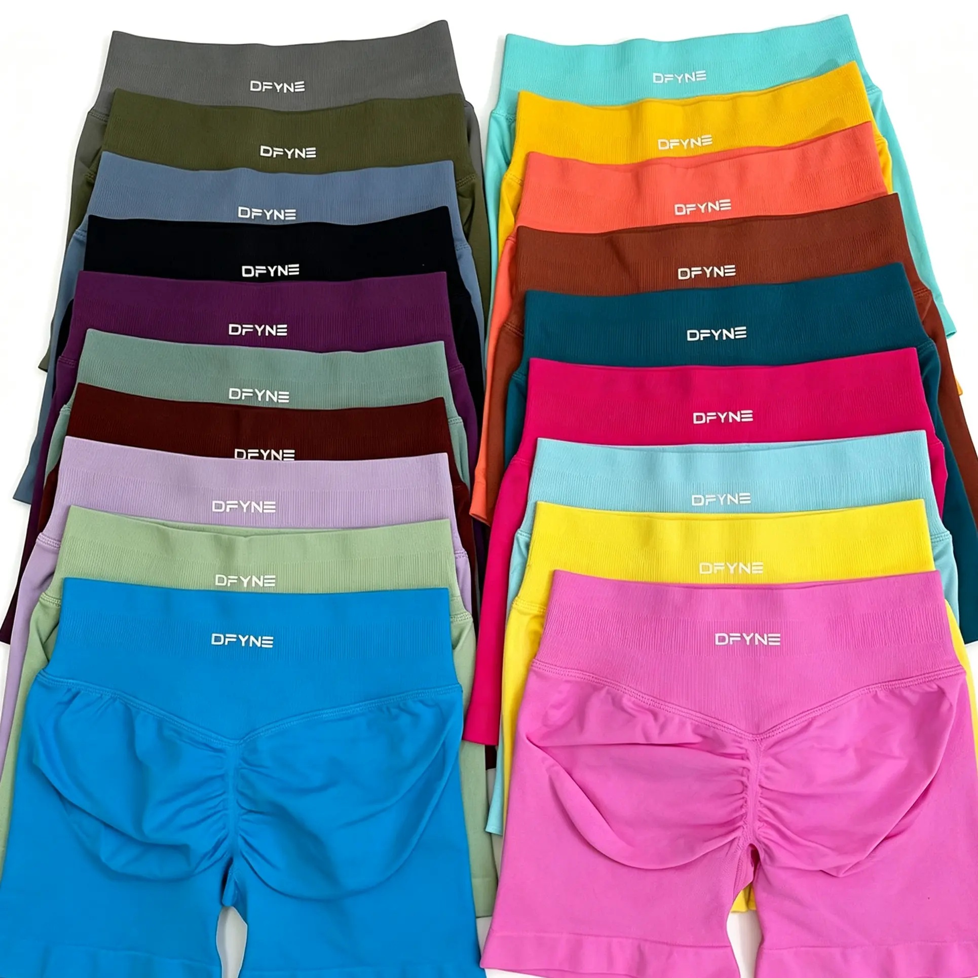 DFYNE Women Scrunch Butt Biker Shorts, Quick Dry Moisture Wicking High Stretch 3 Inch Yoga Shorts, All Season Squat Proof Athletic Workout Shorts for Gym Running Daily Athleisure