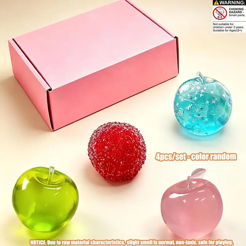 4-Piece Mystery Surprise Blind Box Set, Squishy Box, Stress Relief Toy, Soft Squeeze Toy, Sensory Kit, Creative Slow Return Clip, Party Gift, Office Decor