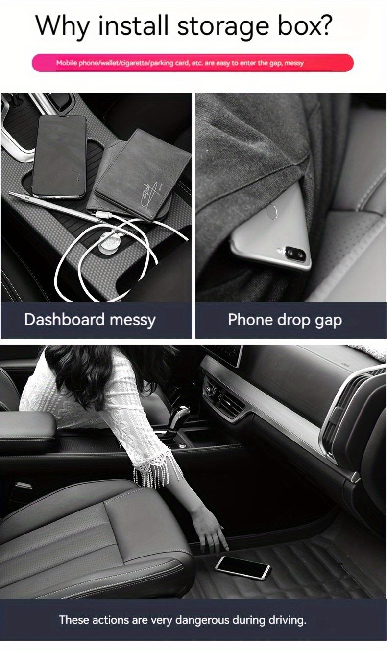 Sparkling Rhinestone Car Storage Box: 1pc, with Shiny Lid & Drawer, Glitter Organizer – for Dashboard, Console, or Door, Fit for Phones, Licenses, Keys, Vehicle Interior Accessory – Suitable for Most