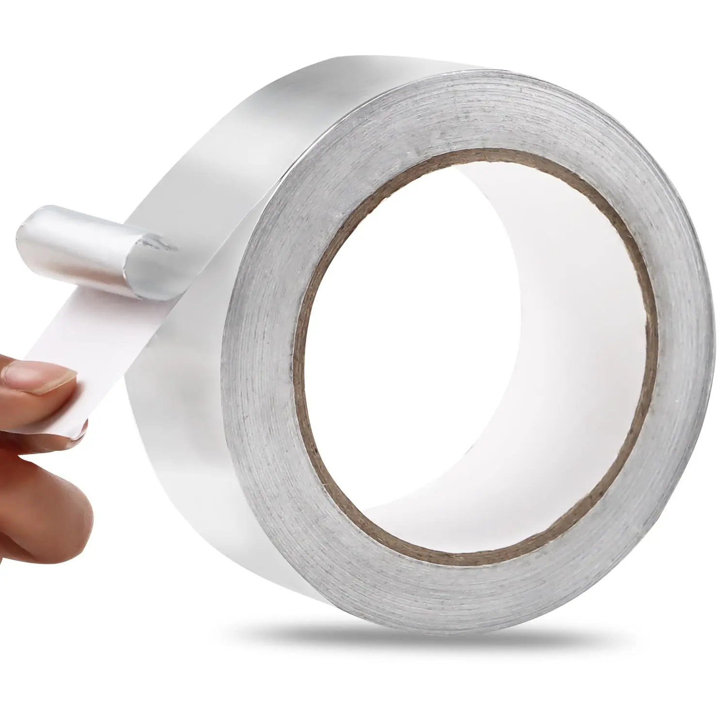 Foil Tape 2 Inch x 99Ft (3.9 Mil) Heavy Duty  High Temperature Sealing and Patching for Ductwork Furnace HVAC Indoor Outdoor Repairs