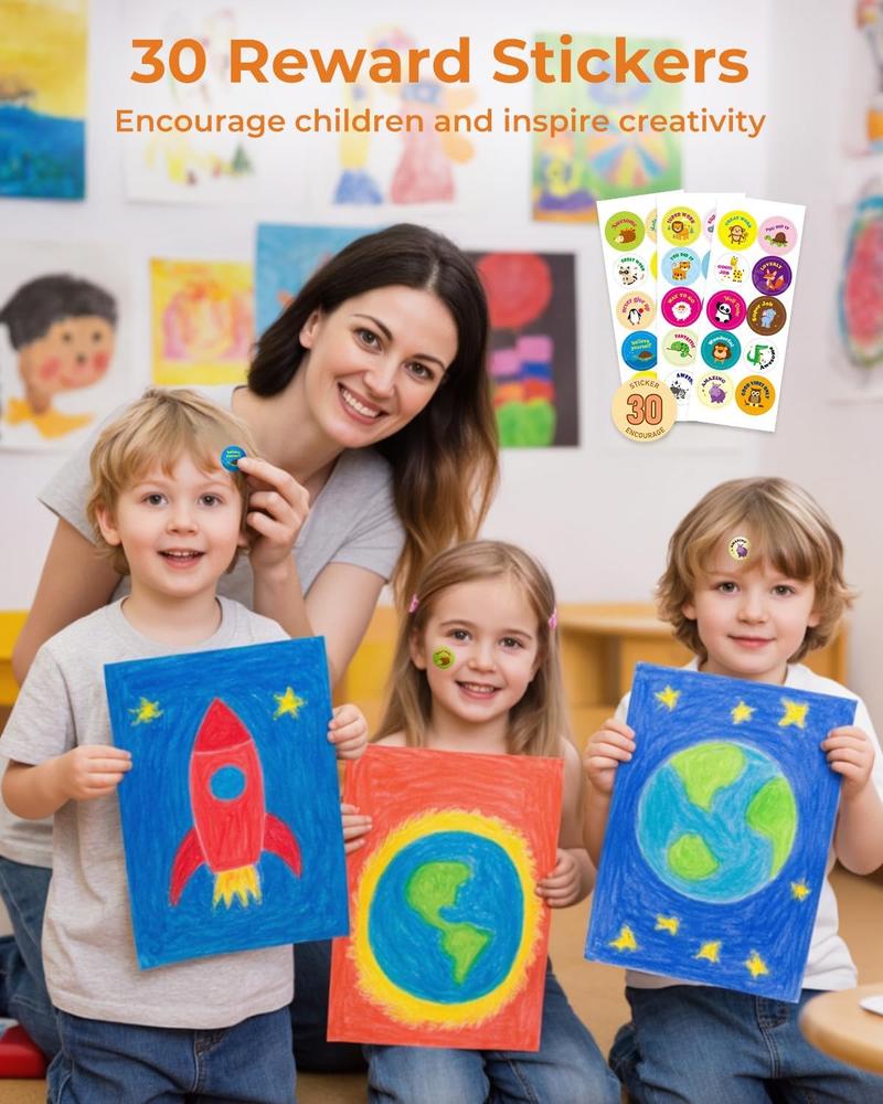 24/18/12Colors Twist Rocket Crayons for Toddlers, Non-Toxic Washable Crayons with Storage Bucket, Ultra-Smooth and Easy to Hold Art Supplies for Toddlers and Preschool Kids age 1-3 2-4 4-8 ,Colorful Precision Pens , markers for coloring