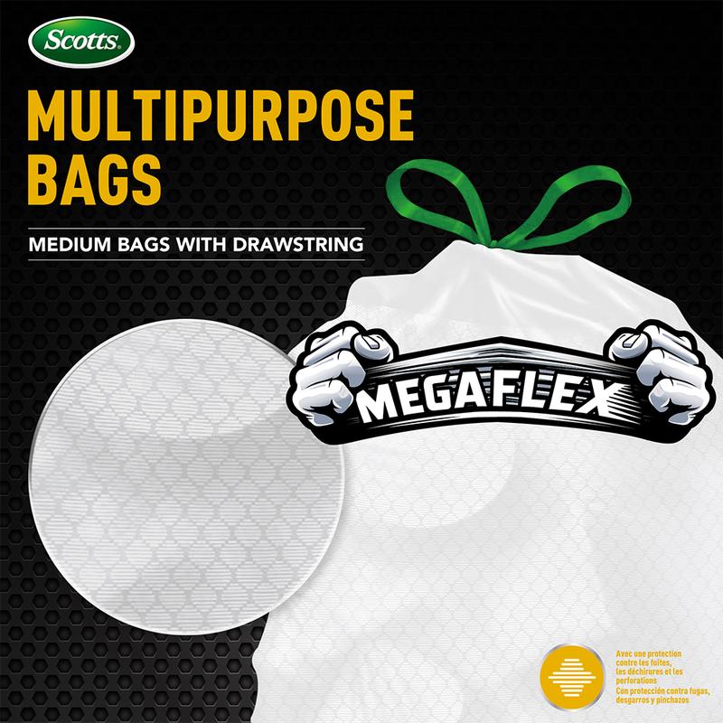 Scotts 100 Bags 4 Gallon 1 Pack Expandable Plastic Disposable Garbage Bags-Super Strong Trash Bag, Leak-Resistant, Odor-Proof For Bedroom, Kitchen, Living Room, Outdoor, And Toilet Use - Convenient And Sanitary Waste Solution MULTIPURPOSE BAGS