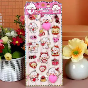 Animal Panda Peach Heart Butt Stickers, Cute 3D Relief Creative Stickers, Relaxing Decorative Stickers, Trendy Small Stickers