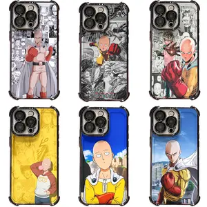 Popular Anime One Punch Man Saitama Manga Print Phone Case for iPhone 17 16 15 14 13 12 11 Pro Max Plus Air Samsung S23 S24 S25 S26 Perfect for One Punch Man Fans Birthday Holiday Gifts