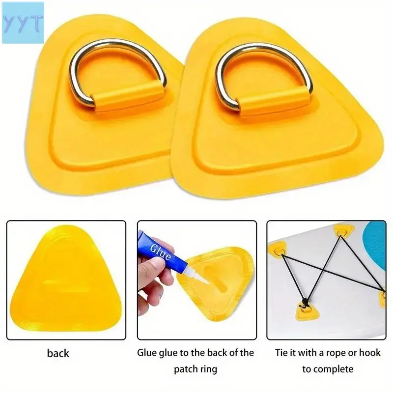 YYT1 1pc Kayak accessories paddle board PVC patch inflatable boat rope surfboard stainless steel D-type boat kayak paddle board