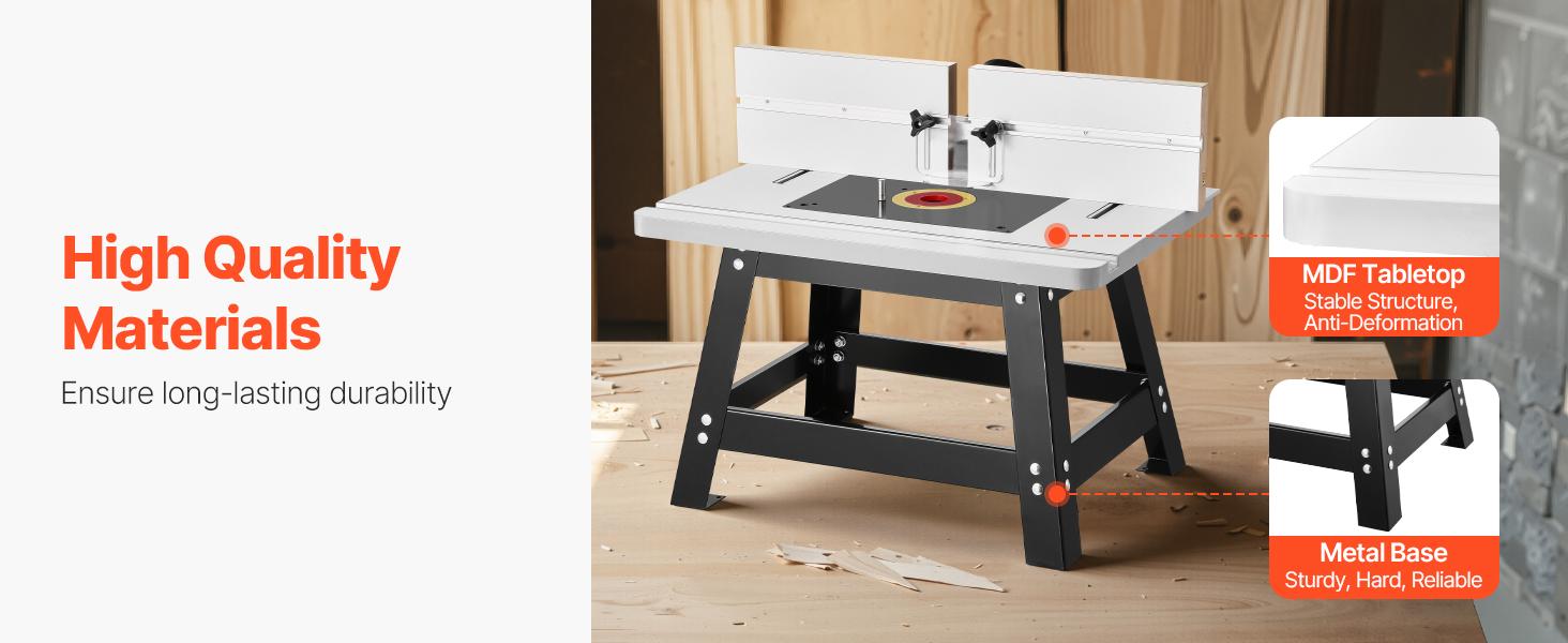 VEVOR Benchtop Router Table, 24 in x 15.7 in, Bench Top Routing Table ...