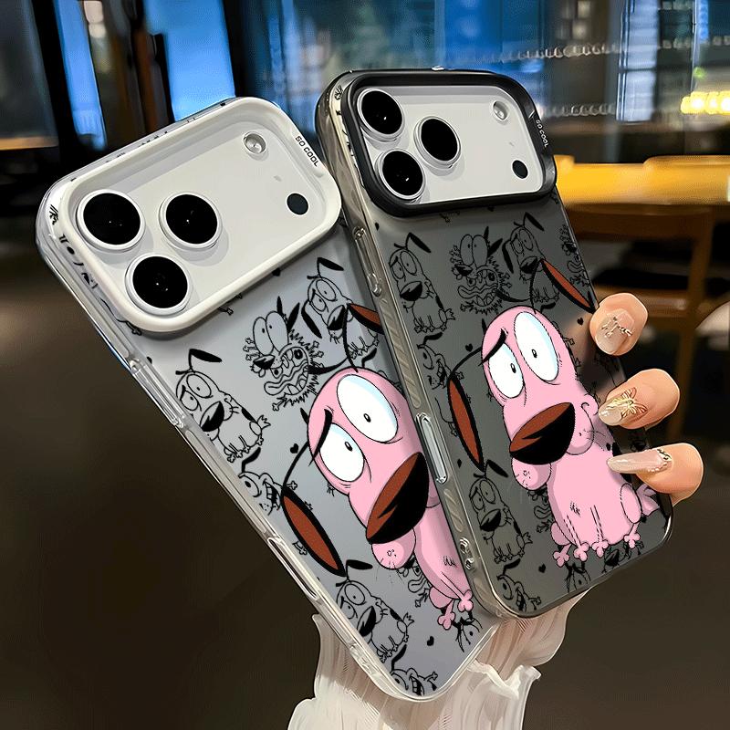 Cartoon Couragethe Cowardly Dog Soft&Flexible TPU Silicone Phone Case For iPhone 17 Pro Max AIR 16 15 14 13 12 11 Plus XR XSMAX Cases Durable|Shockproof|Full Camera Protection|Anti-Scratch|Anti-Fingerprint|Slim Fit|Gift For Girlfriend/Men/Women