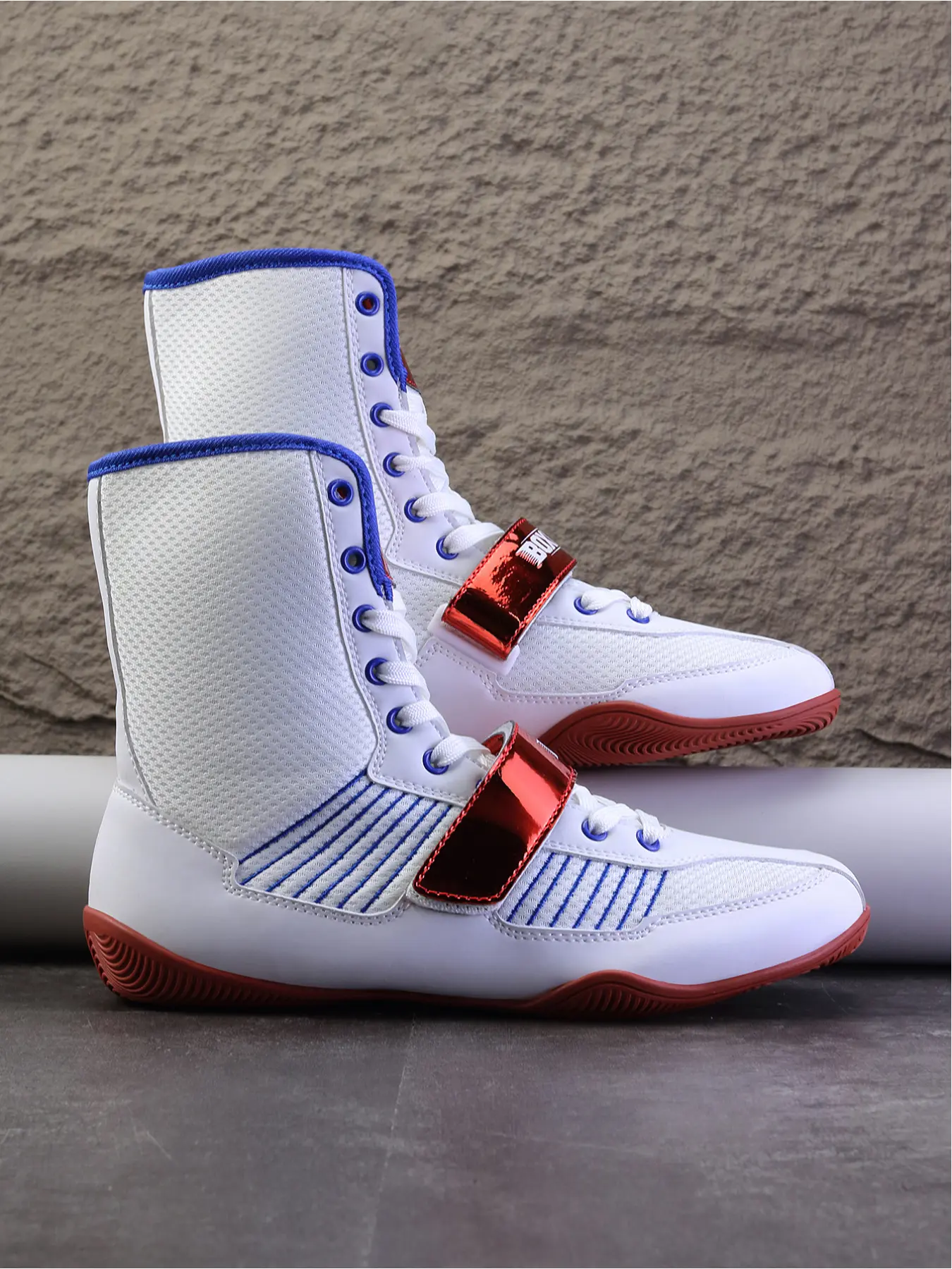 Pro Competition Boxing Shoes | Lightweight Breathable Fabric, Injury Prevention High Top Design, Practical Arena Sports Shoes