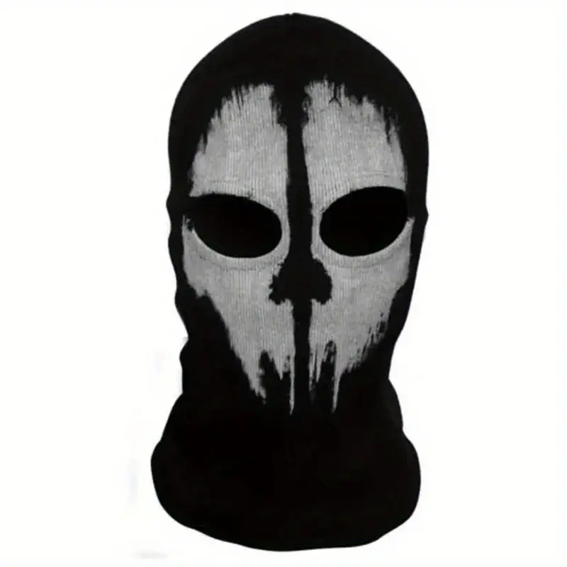 Skull Print Balaclava Mask, Breathable Elastic Motorcycle Helmet Liner, Windproof Full Face Cover, for Motorcycles, Bicycles, Skiing, Halloween, Motocross Gear, Motorbike Protective Gear