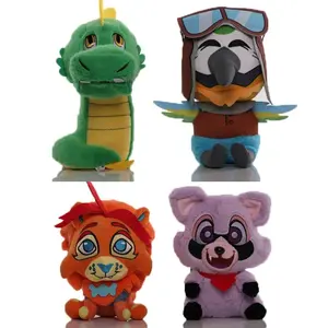 Indigo Park Rambley Plush Toy Doll 20-26cm Macaws Mollys Fings Leon Rambley Raccoon Plush Soft Stuffed Animals Toys Gift