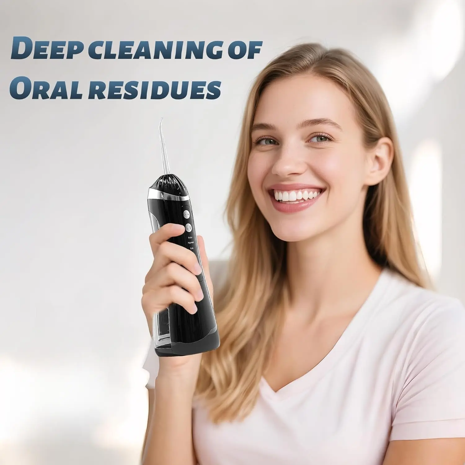 Portable Rechargeable Oral Irrigator, 3 Modes Wireless Dental Water Flosser, Travel & Home Use, Clean Teeth, Lithium Ion Battery