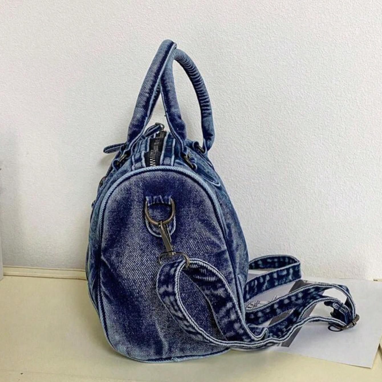 Trending 2026 Vintage Washed  Messenger Bag, Casual Y2K Style Shoulder Bag Double Handle Handbag Spacious Practical Crossbodybag Computer Bag Fashionable Street Bag Suitable for Work Commuting, Shopping, Travel and Back To School