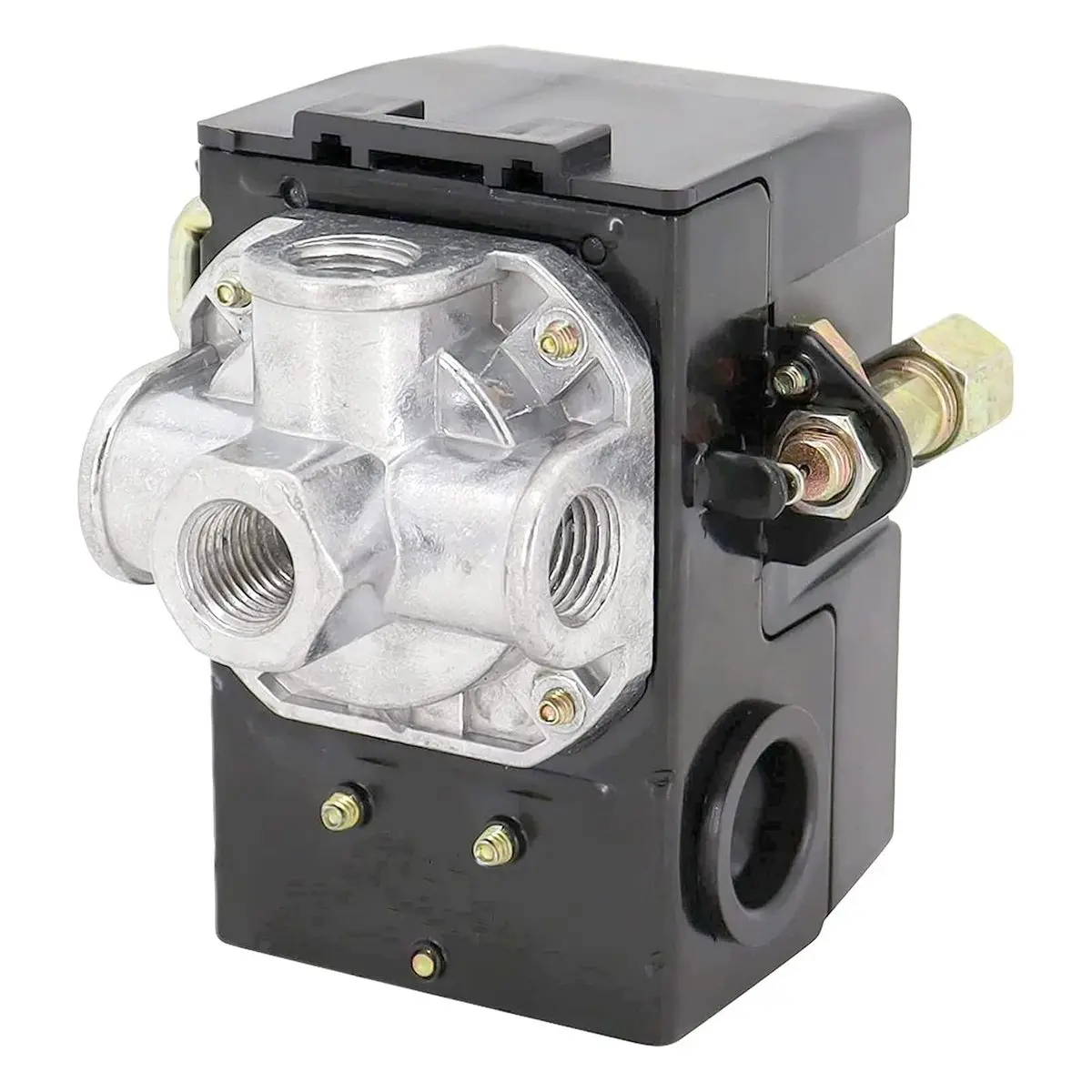 4 Port Air Compressor Pressure Switch Replacement, NPT1/4, 95-125 Psi, 20A, LF10-4H
