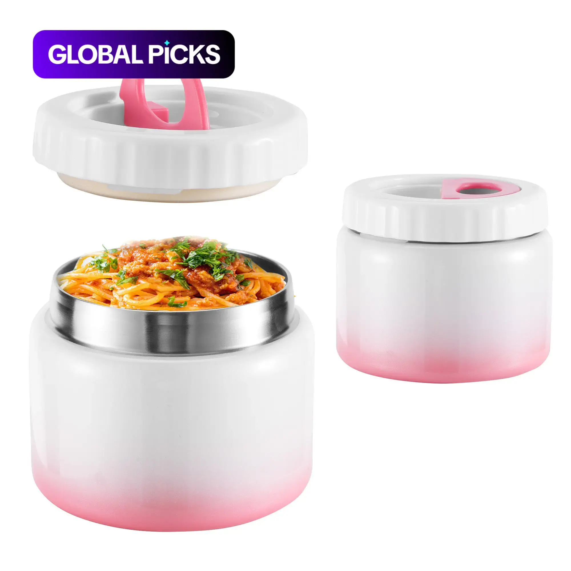 350ML Insulated Lunch Box, 304 Stainless Steel, Gradient Handheld Soup Bowl, Durable & Heat-Resistant Design, Perfect for Daily Use Insulated Lunch Containers #GLOBAL PICKS