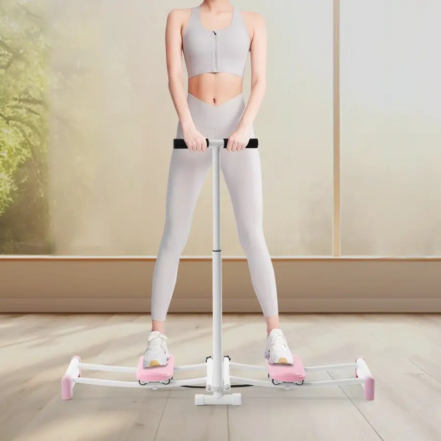 Pink Ski Training Machine Pelvic Floor Muscle Trainer Kegel Exercises Fitness Equipment Home Gym Body Shaping Leg Toning Lower Body Sculpting Workout for Women Men