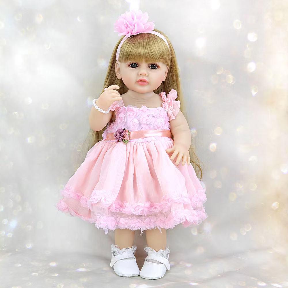 22 Inch Realistic Doll Reborn Doll, Realistic Newborn Baby Doll with Accessories, Cute Play House Pretend Play Toy, Gorgeous Doll, Girls Birthday Gift, Holiday Gift