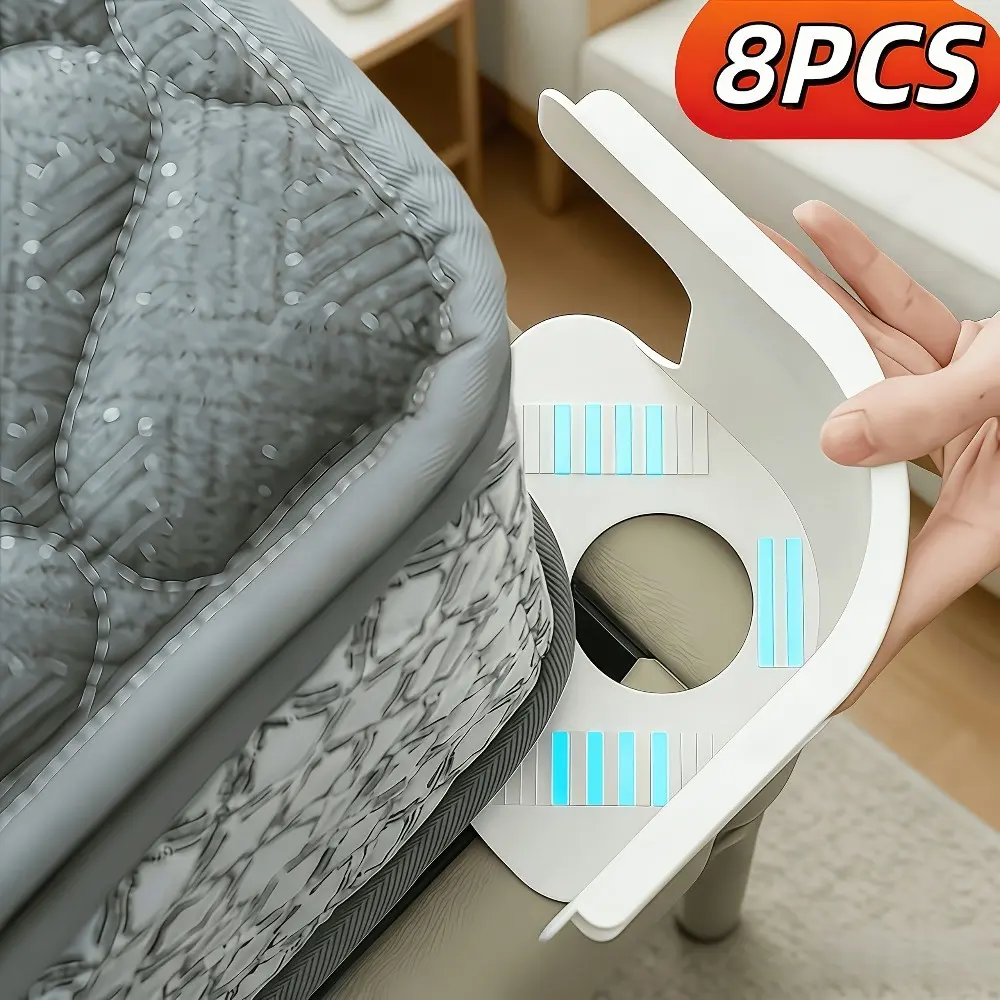 8PCS New Durable Invisible Sheet Fasteners, Needle-Free Anti-Slip Sheet Holders, Universal Size Easy Install Strong Clip Bed Sheet Grippers