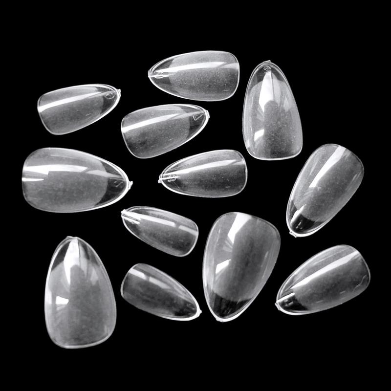 Almond Fake Nail Tips, 600pcs/box Clear False Nail Tips for Christmas Gift, Full Cover Soft Gel Artificial Fingernails for Nails Extension, Acrylic Nail Extensions, Acrylic nails extension Press on Nails for DIY Salon