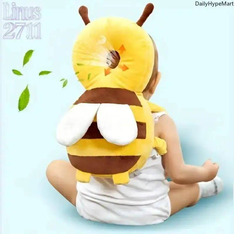 Cute Bee Toddler Head Protector, Breathable Anti-Fall Safety Backpack Pillow for Babies Learning to Walk, Infant, Baby, Animals, Everyday