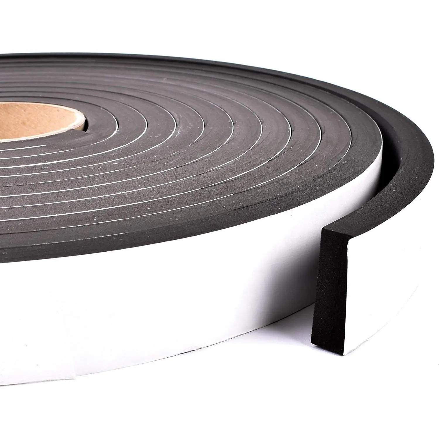 Sponge Neoprene Stripping W/Adhesive 1-1/2in Wide X 1/2in Thick X 25ft Long