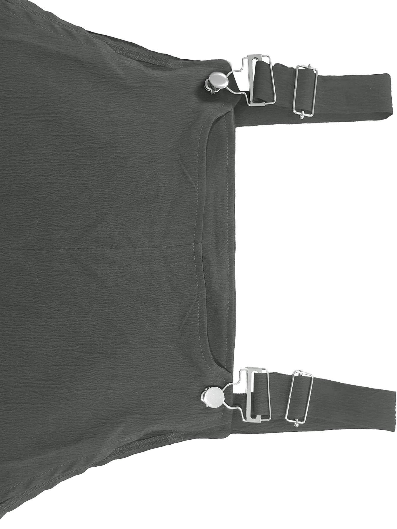 【Plus Size】Solid Color Romper, Casual Comfy Overalls for Summer, Women's Plus Clothing for Daily Wear